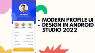 Modern Profile UI Design in Android Studio - Material Design 2020 - Profile Card UI Design