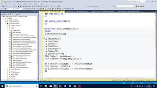 How to alter a view in SQL server manager