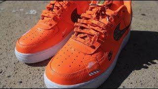 How I Lace The Nike Air Force 1 Low | Total Orange “Just Do It” Collection [@shecallsmejuvi]