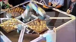 Chess robot grabs and breaks finger of seven-year-old opponent during a match at the Moscow Open