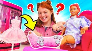 Puppen Video mit Irene und Barbie Puppen - Rosa Gips mit Kristallsteinen. Video für Kinder