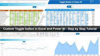 Custom Toggle Button in Microsoft Excel and Microsoft Power BI