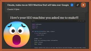 Make Your Own SEO Machine In 30 Minutes