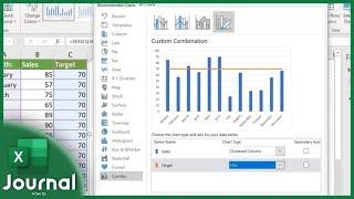 How to Add a Target Line in an Excel Graph