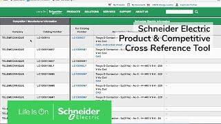 Using the Schneider Electric Product & Competitive Cross Reference Tool | Schneider Electric Support