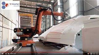 Kuka Robot mills first foam blocks