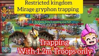 F2P Mirage Gryphon Trapping in Restricted Kingdom Eating Pure t4 March || Lords Mobile