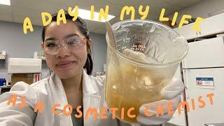 a day in my life as a cosmetic chemist :)