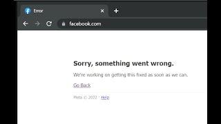 Facebook.com Sorry, something went wrong. We're working on getting this fixed as soon as we can.