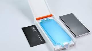 Install MOHAVE Transparent Samsung Galaxy S22 Ultra screen protector by alignment box May 10 2022