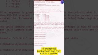 Change color scheme of CMD command prompt