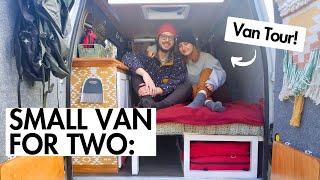 FORD TRANSIT CONNECT FOR TWO VAN TOUR | Micro Camper Van conversion, small budget van for van life!