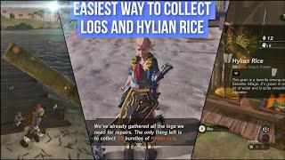 Lurelin Village Restoration Project Zelda -- Fast & easy way to collect logs and Hylian Rice