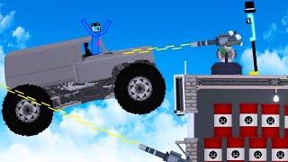 We Break into a Massive Armed Fort with Monster Trucks in People Playground!