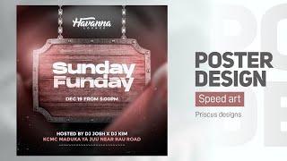 HOW TO DESIGN CLUB EVENT POSTER WITH ADOBE PHOTOSHOP (SPEED ART TURTORIAL)