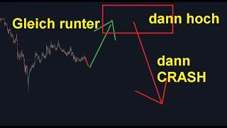 Bitcoin & Ethereum. Kurz runter heute morgen, dann hoch!! Nächste Woche CRASH!!