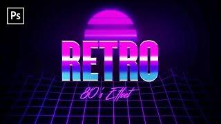 80's Retro Text Effect - Photoshop CC Tutorial (FREE TEMPLATE)