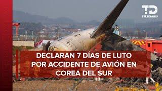 Accidente de avión en Corea del Sur deja sin vida a 179 pasajeros y dos supervivientes