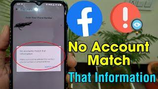 no account match that information facebook 2024