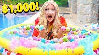 FILLING my pool with a THOUSAND Bath Bombs! - Experiment