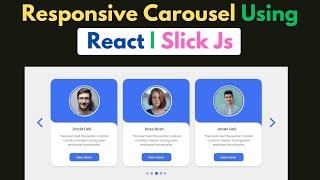 How to make Card Slider in React JS | React Slick