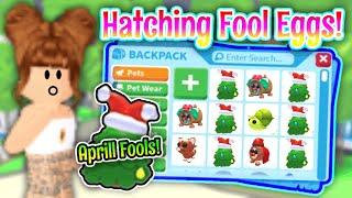 HATCHING *FOOL EGGS* In The NEW APRIL FOOLS FAKEMAS UPDATE! (Adopt me April Fools 2023 Fakemas)