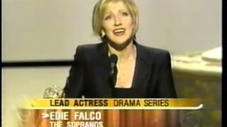 Edie Falco wins 2001 Emmy Award for Lead Actress in a Drama Series