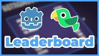 How to make an ONLINE LEADER BOARD with Godot Engine and Lootlocker