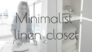 MINIMALIST LINEN CLOSET organize and declutter with me