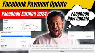Facebook Payment Update | Facebook Earning 2024 | Facebook New Update | By Diptanu Shil