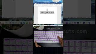 Change Font Size on word Shortcut |  #tircks #asmr #computer #gaming #shortcuts