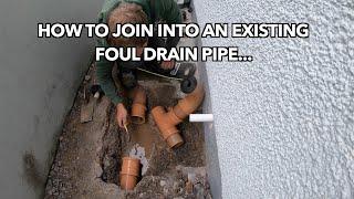 How to join into underground drain pipe