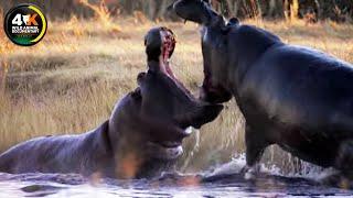 What Happened When Angry Hippos Fight for Mate? | Wild Animal Documentary