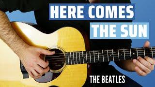 Here Comes The Sun - EASY Fingerstyle Guitar Lesson - The Beatles