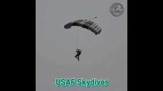 Skydiver's Perfect Landing at Skyfest 2024 Airshow #airshow2024 #usaf #shorts