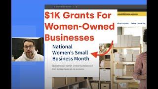 $1,000 Grants For Women-Owned Small Businesses | SBA's Women-Owned Small Business Month