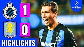 Club Brugge Vs. Aston Villa 1-0 | EXTENDED HIGHLIGHTS | UEFA Champions League 2024-25 | Tyrone Mings