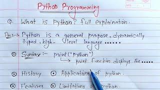 Introduction to Python (Hindi) | What is Python? full Explanation