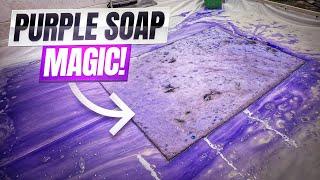 What Did Purple Soap Do to This Rug? Find Out! Satisfying ASMR