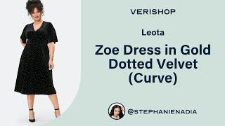 Leota Zoe Dress in Gold Dotted Velvet (Curve) Review