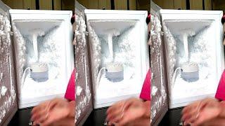 ASMR FREEZER ICE EATING