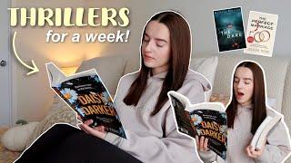 reading only thriller books for a week! *spoiler free reading vlog* 