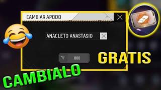 Como conseguir la TARJETA CAMBIO de nombre free fire sin diamantes en la nueva actualización Gratis