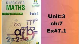 discover Maths-4 unit:3 ch:7 Ex#7.1 Fractions