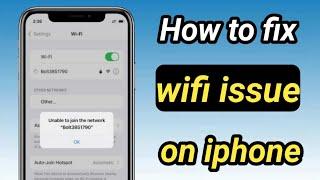 How to fix Unable to join this Network error ON iphone || unable to join wifi on iphone