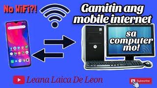 HOW TO CONNECT MOBILE INTERNET TO COMPUTER (tagalog) | PAANO GAWING WIFI ANG CELLPHONE