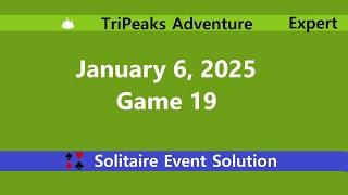 TriPeaks Adventure Game #19 | January 6, 2025 Event | Expert