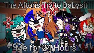 The Afton Family Babysits Me for 24 HOURS || Gacha Life || Gacha Feva