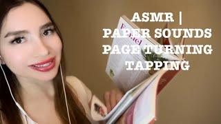 ASMR | PAPER SOUNDS, PAGE TURNING, BOOK PAGES, TAPPING, WHISPERS (RELAXING) ️