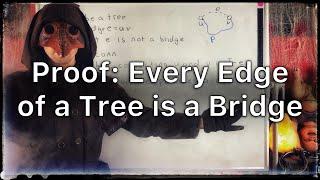 Proof: Every Edge of a Tree is a Bridge | Graph Theory